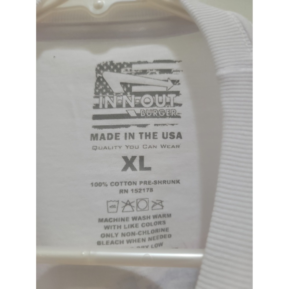In-N-Out Burger 75 Years 1948-2023 White Graphic T-Shirt Adult XL USA Made NWOT - Picture 7 of 7